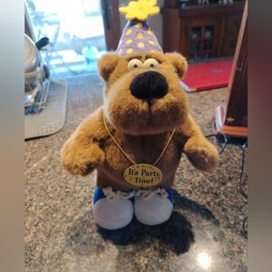 Vintage Party Bear with blue lace up shoes